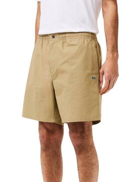 Bermuda Lacoste Relaxed Beige per Uomo