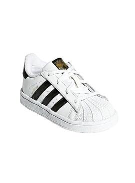 Sneaker Adidas Superstar Bianco Nero Bambinos