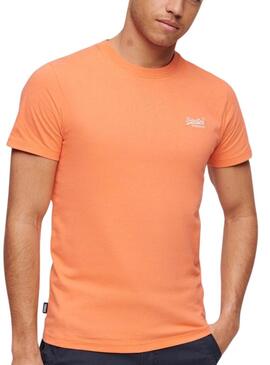 Maglietta Superdry Logo Arancione per Uomo