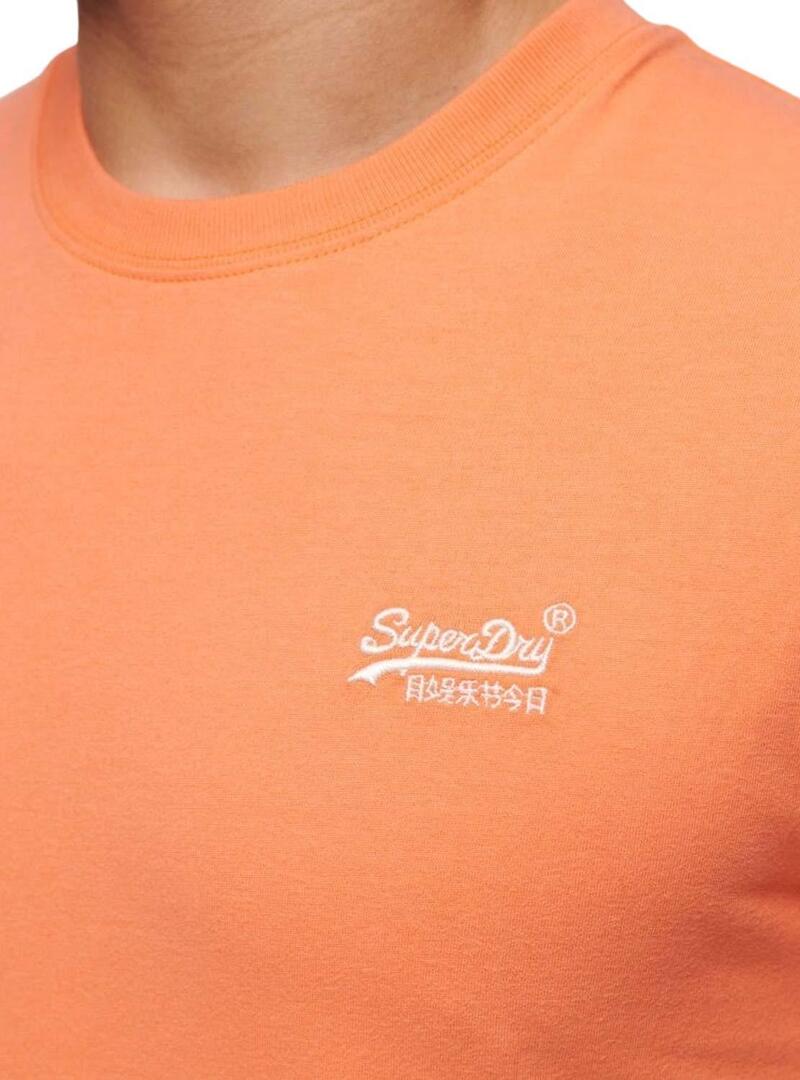 Maglietta Superdry Logo Arancione per Uomo