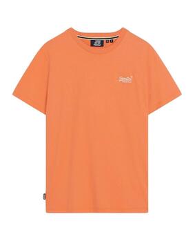 Maglietta Superdry Logo Arancione per Uomo