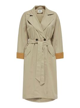 Cappotto Only Crystal Beige per donna
