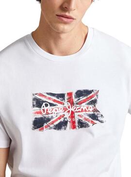 Maglietta Pepe Jeans Clag Bianca per Uomo