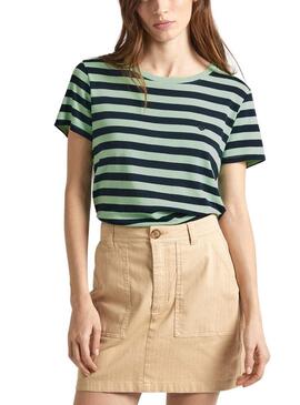 Maglietta Pepe Jeans Jinx Verde per Donna