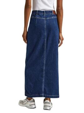 Gonna Pepe Jeans Midi Blu per Donna