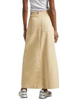 Gonna Pepe Jeans Shelby Beige per Donna