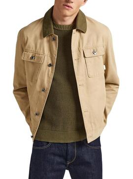 Giacca Pepe Jeans Valtari Beige per Uomo