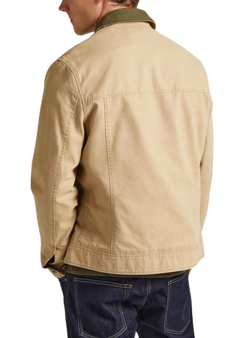 Giacca Pepe Jeans Valtari Beige per Uomo