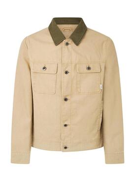 Giacca Pepe Jeans Valtari Beige per Uomo