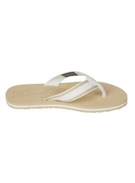 Sandali Tommy Hilfiger con logo metallico beige