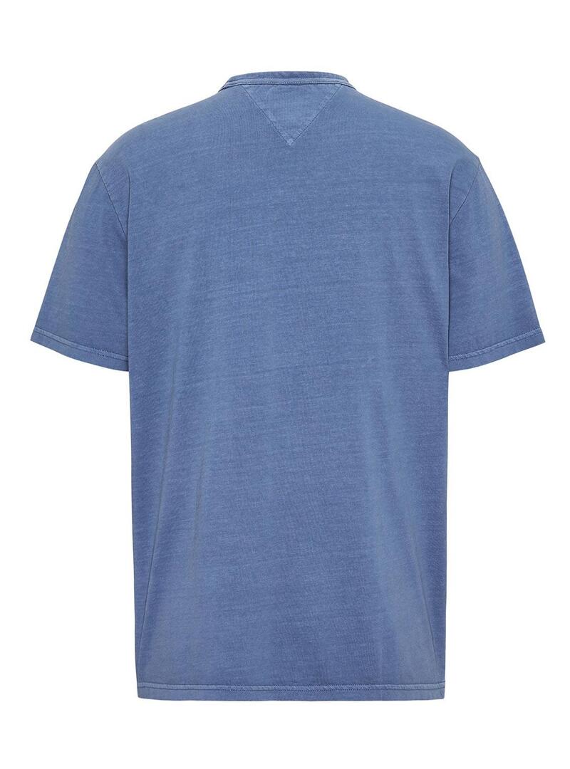 Maglietta Tommy Jeans Washed Badge Blu Per Uomo