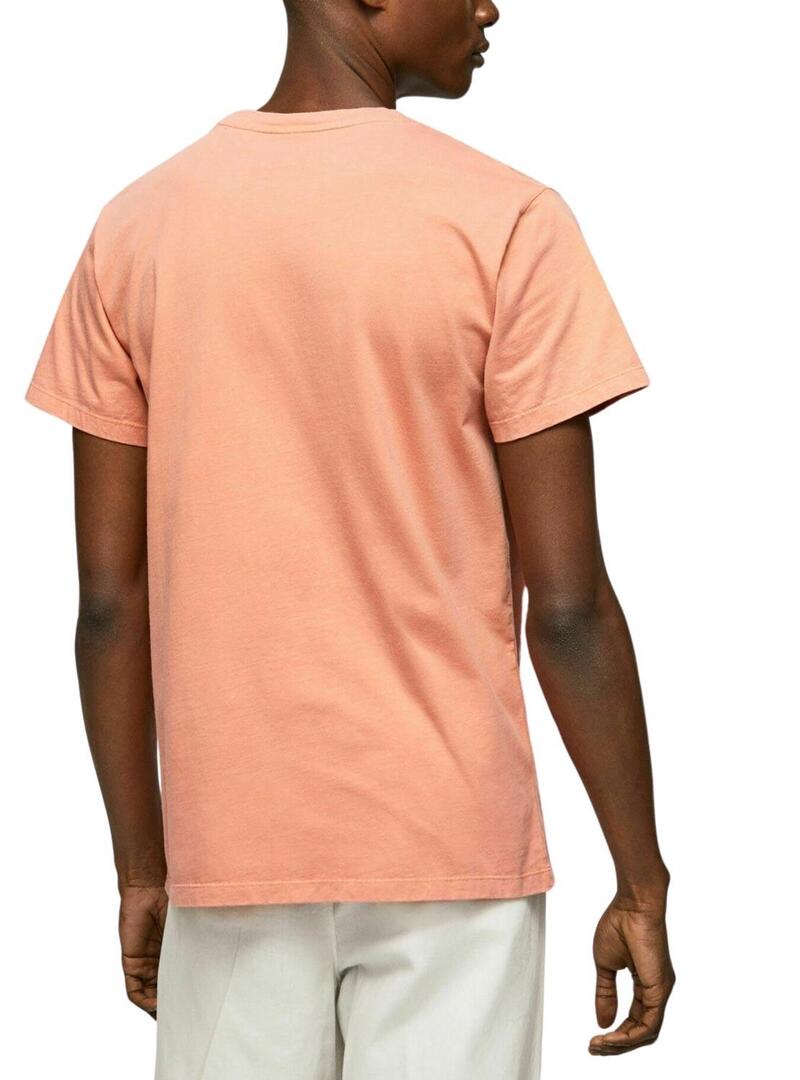 Maglietta Pepe Jeans Jacko arancione per uomo
