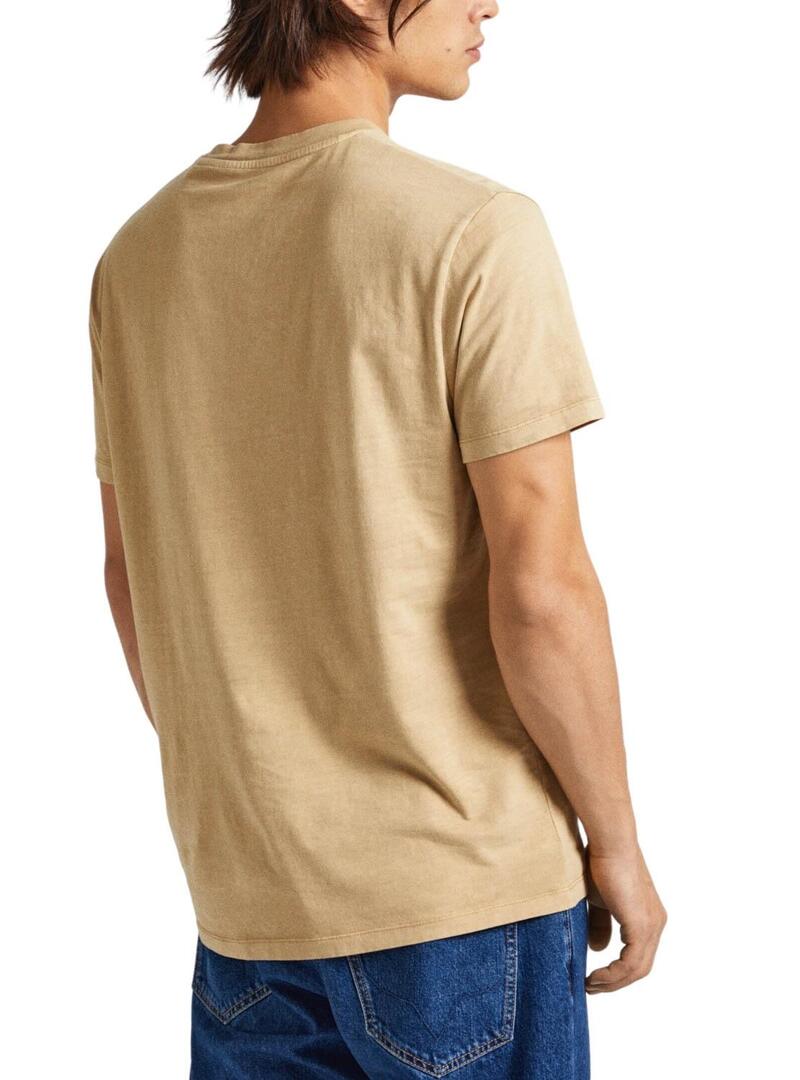 Maglietta Pepe Jeans Jacko Beige per uomo