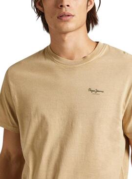 Maglietta Pepe Jeans Jacko Beige per uomo