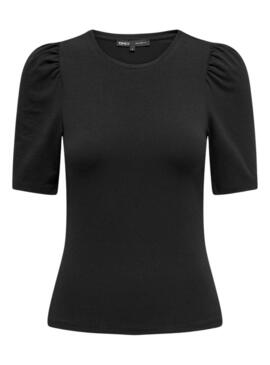 Maglietta Only Live Love 2/4 Pufftop Nero Donna