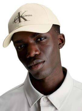 Cappello Calvin Klein Monogram Beige per uomo