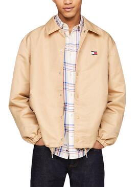 Giacca Tommy Jeans Coach Beige per Uomo