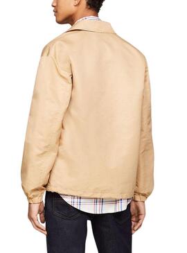 Giacca Tommy Jeans Coach Beige per Uomo