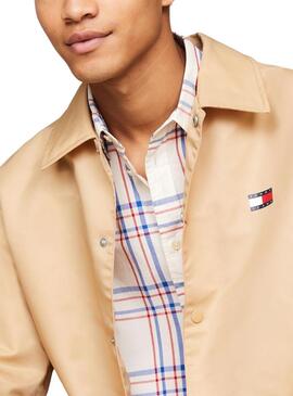 Giacca Tommy Jeans Coach Beige per Uomo