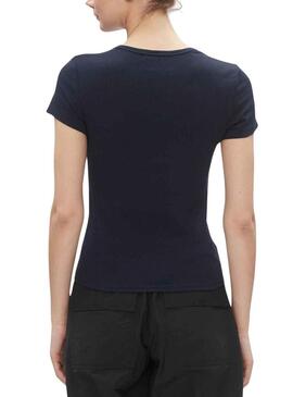 Maglietta Tommy Jeans Slim Navy per Donna