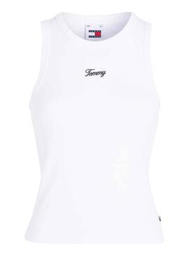 Maglietta Tommy Jeans Tank Bianca per Donna