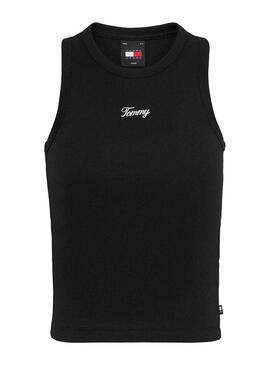 Maglietta Tommy Jeans Tank Nero per Donna