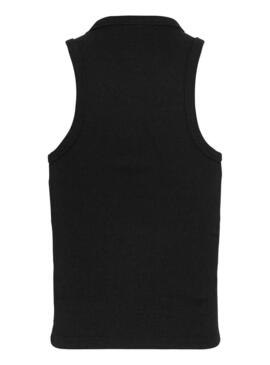 Maglietta Tommy Jeans Tank Nero per Donna