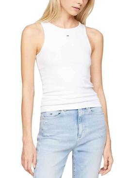 Maglietta Tommy Jeans Essential Bianca per Donna
