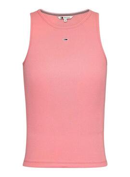 : Maglietta Tommy Jeans Essential Rosa per Donna