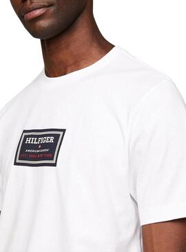 Maglietta uomo bianca Tommy Hilfiger Label HD