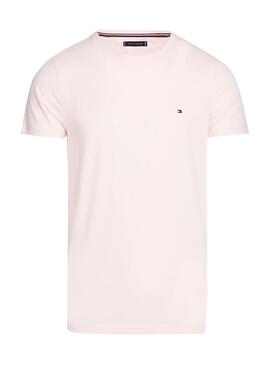 Maglietta Tommy Hilfiger Stretch Rosa per Uomo