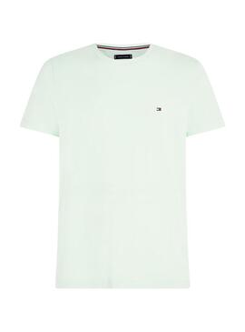 Maglietta Tommy Hilfiger Stretch Verde per Uomo