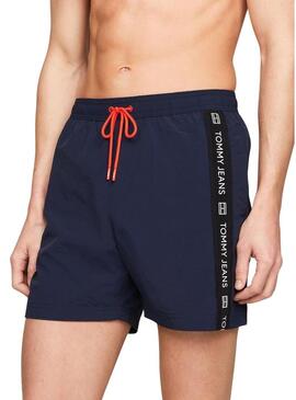 Costume da bagno Tommy Jeans Side Tape Navy per uomo