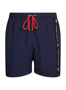 Costume da bagno Tommy Jeans Side Tape Navy per uomo