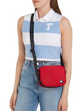 Borsa Tommy Jeans Essential Crossover Rossa Donna