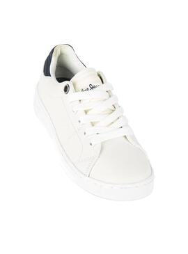 Sneaker Pepe Jeans Brompton Basic Bianco Bambino