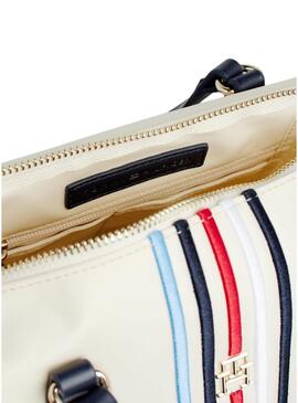 Borsa Tommy Hilfiger Poppy Small Beige per Donna