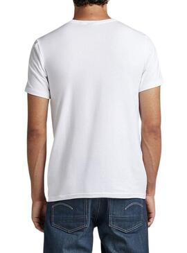 Maglietta G-Star Slim Base Bianca per Uomo