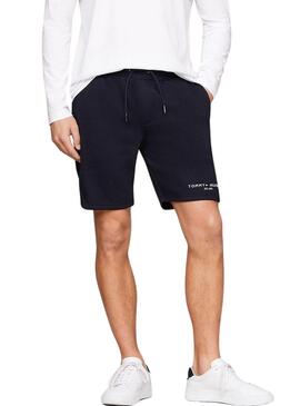 Tommy Hilfiger Logo Navy Bermuda per uomo