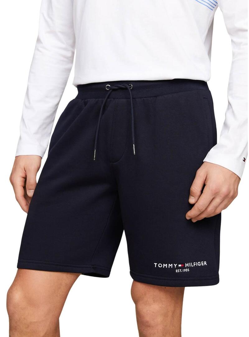 Tommy Hilfiger Logo Navy Bermuda per uomo