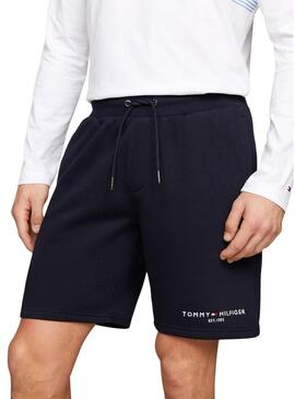 Tommy Hilfiger Logo Navy Bermuda per uomo