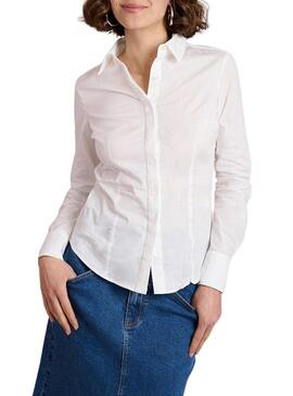 Camicia Naf Naf con patta bianca per donna.