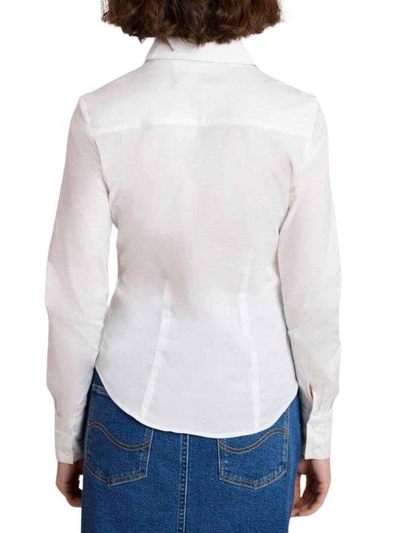 Camicia Naf Naf con patta bianca per donna.