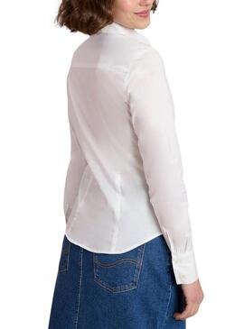 Camicia Naf Naf con patta bianca per donna.