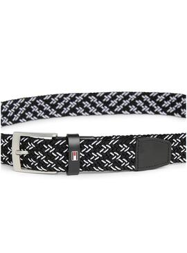 Cintura Tommy Hilfiger Adan Elastic nero uomo