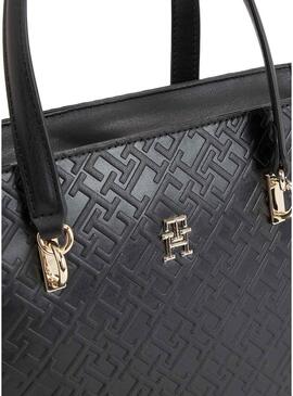 Borsa Tommy Hilfiger Refined Mini Tote nera donna