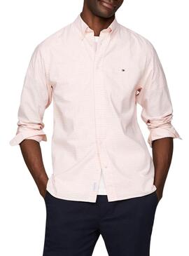 Camicia Tommy Hilfiger 1985 a quadri rosa uomo