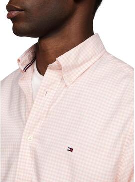 Camicia Tommy Hilfiger 1985 a quadri rosa uomo