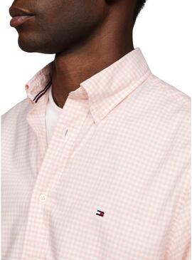 Camicia Tommy Hilfiger 1985 a quadri rosa uomo