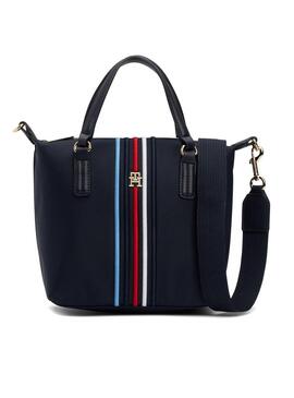 Borsa Tommy Hilfiger Poppy Small Beige per Donna